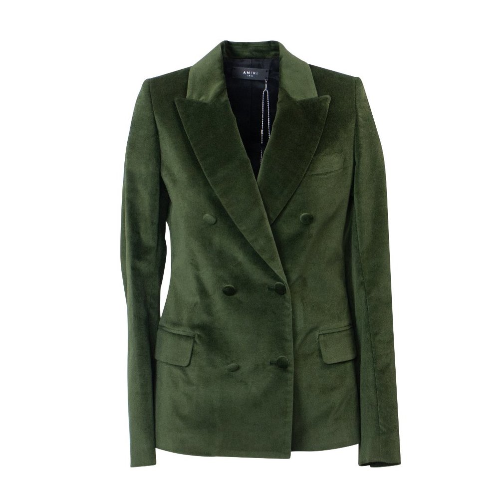 AMIRI Green Velvet Oversize Blazer Size 0/36 $1890